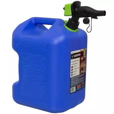 5 Gallon SmartControl Dual Handle Kerosene Fuel Container Blue Gas Can • $23.98