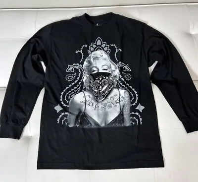 Marilyn Monroe Bandana Long Sleeve Tee - Sizes M - 187 INK - Black • $8.99