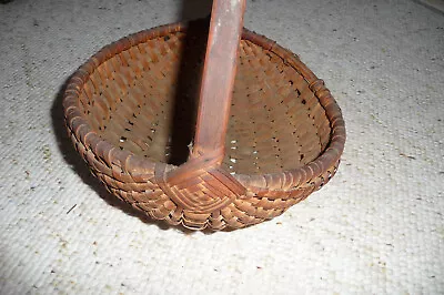 Antique Primitive Small Woven Buttocks Basket  • $17.95