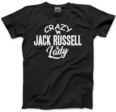 £13.99 • Buy Crazy Jack Russell Lady - Dog Puppy Pet Gift  Unisex T-Shirt