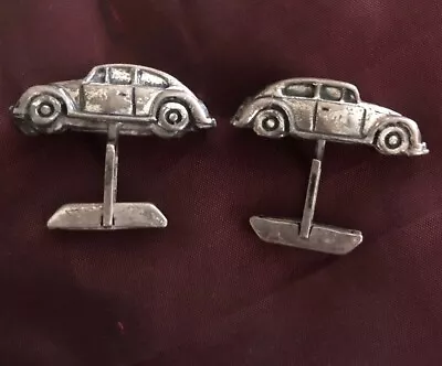 £107.79 • Buy VTG FENWICK & SAILORS Volkwagon Cufflinks STERLING SILVER 925 3D Car RARE VW BUG