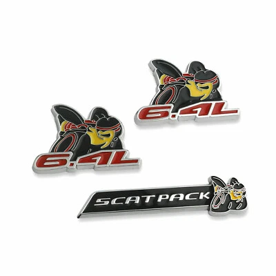 $19.99 • Buy 3 Pcs NEW 392 6.4L Super Bee Fender Emblem / Badge Replace TRUNK BADGE