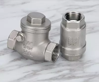 $15.58 • Buy 1/2  3/4  1  BSP One Way Check Valve Non Return Spring/Swing 304 Stainless Steel
