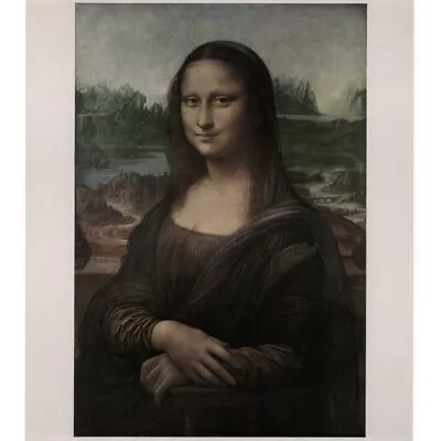 'Mona Lisa' Print Vintage C 1950s Leonardo Da Vinci Louvre Museum Paris • $24.99