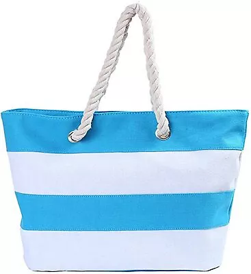 Nevenka Canvas Tote Beach Bag With Zipper Top Handle Handbag Shoulder Bags Shopp • $79.99