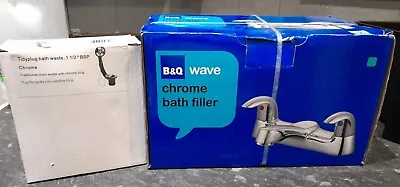 Chrome Bath Filler | Chrome Tap | + Tidyplug Bath Waste | Bathroom Accessories • £11.99