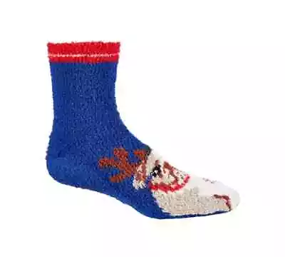 Club Room Men's Cozy Holiday Reindeer Dog Socks One Size  Warm Blue • $4.25