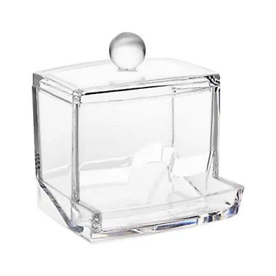 Clear Acrylic Q-tip Makeup Storage Cotton Swab Holder Box Cosmetic Organizer • $22.73