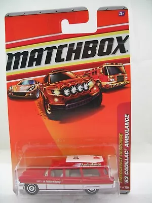 Matchbox Emergency 30782: 1963 Cadillac Ambulance Miller County MOC • $16