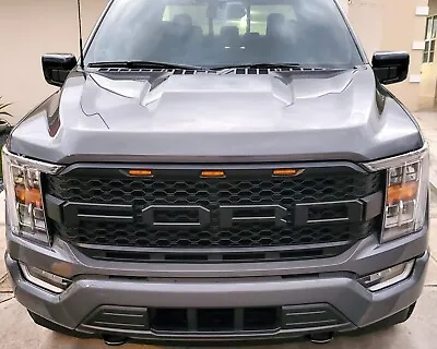 2023   F150 Raptor Style Matte Black Grille W/Lights Complete Camera Bracket • $349