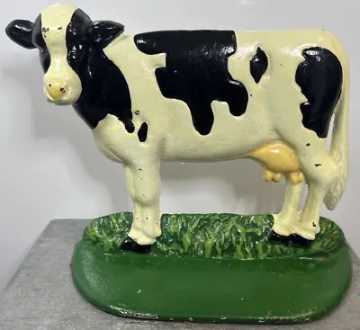 Cow Cast Iron Heavy Door Metal Stopper Vintage Collectable. • $55.05