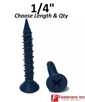 1/4  Flat Head Concrete Masonry Tapcon Anchor Screw (Choose Length & Qty) • £21.26