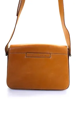 Tanner Krolle Womens Leather Silver Tone Flap Shoulder Handbag Brown • £117.62