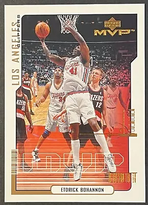 2000-01 Upper Deck MVP Clippers Basketball Card #74 Etdrick Bohannon Rookie • $0.99