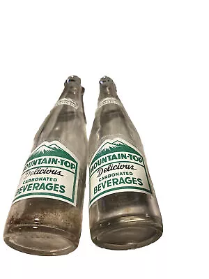 Vintage ACL Pop SODA Bottle - MOUNTAIN-TOP Of MT. JEWETT PA - 28 Oz ACL  2 Pack • $37