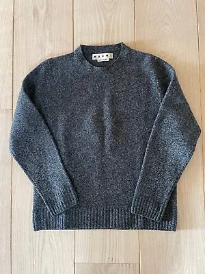 Marni Mens Grey Wool Knitted Jumper - IT48 • £150