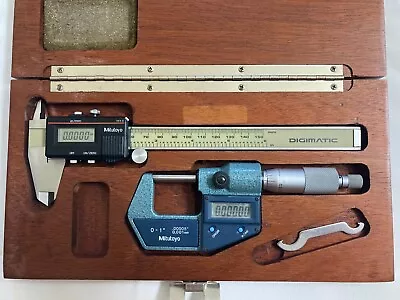 Mitutoyo Digital Micrometer And Caliper Set • $265