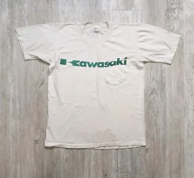 Vintage 1970s Kawasaki Aspen Motor Sports Colorado Motocross Pocket T-shirt Sz M • $100