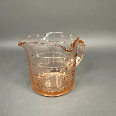 Vintage Kellogg's Pink Depression Glass Measuring Cup 8oz Three Spout 1930s (SM) • $34.97