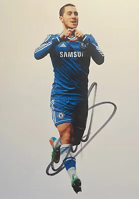 Hand Signed Photo Of EDEN HAZARD CHELSEA FC FOOTBALL SPORT  Autograph • £55