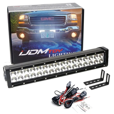 $96.79 • Buy Upper Bumper Grille Mount LED Light Bar Kit For 03-06 GMC Sierra 1500 2500 3500