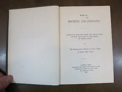 Antique RLDS Book Of Doctrine And Covenants 1911 Latter Day Saints Mormon • $60