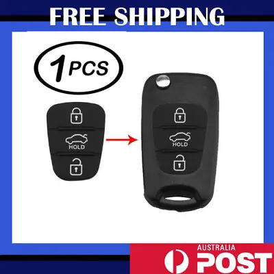 $4 • Buy 1PCS For Hyundai I30 I20 Elantra 3 Button Flip Key Replacement Remote Rubber Pad