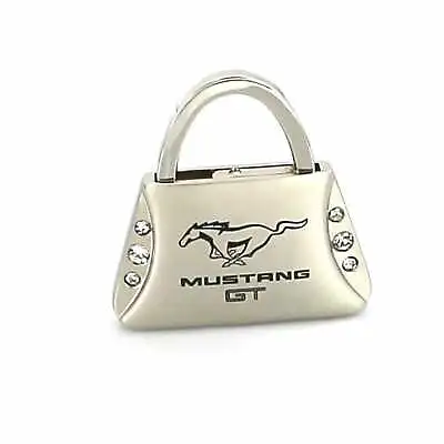Ford Mustang GT Purse Shape Keychain (Chrome) • $17.95