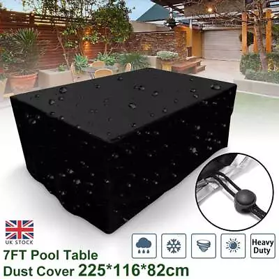 7 Feet Billiard Table Dust Cover Waterproof Covers Oxford Cloth Pool Table Cover • £21.59