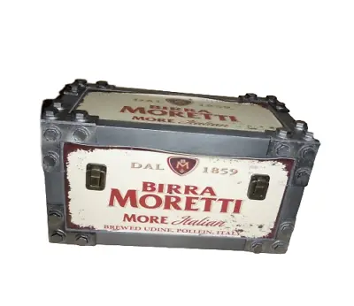 Birra Moretti Beer Lager Storage Chest Trunk Retro Vintage Large Tool Box Drinks • £27.99