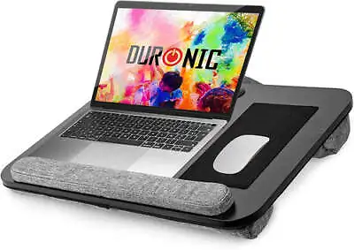 Duronic Laptop Tray With Cushion DML433 | Ergonomic Lap Desk For Bed Sofa Car  • £29.99