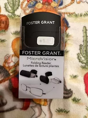 Foster Grant Gideon Micro-Reader Folding Reading Glasses +1.50 • $14.60