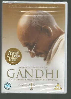 GANDHI - Sealed/new UK R2 DVD (2-DISC SPECIAL EDITION) - Ben Kingsley - 183 Mins • £3.49