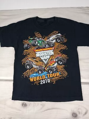 Monster Jam 2010 T-Shirt Youth Size Large 10-12 Grave Digger Black World Tour • $24.50