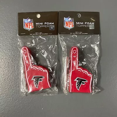 Atlanta Falcons Mini Foam Topper Red Team Logo Sports NFL Football - LOT OF 2 • $3.34