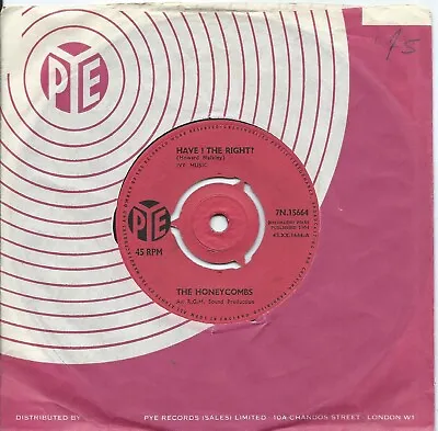 £5 • Buy Honeycombs (The):Have I The Right?/Please Don't Pretend Again:UK Pye:1964