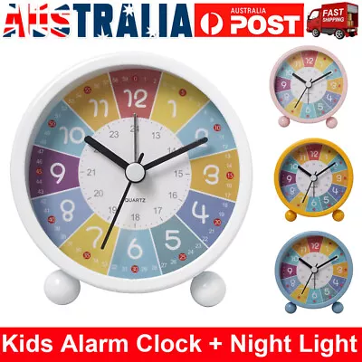 Creative Children Kids Clock Mute Electronic Bedroom Learning Clock +Night Light • $19.89