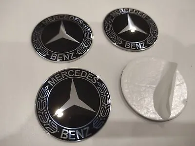 4 X All Sizes Logo Stickers For Wheel Center Hub Caps Emblem MERCEDES • $12.73