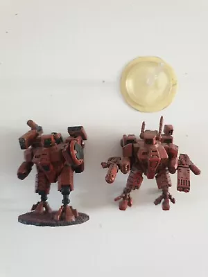 Warhammer 40K: Tau XV8 Crisis Battlesuit X 2 Plastic And Primed • £18