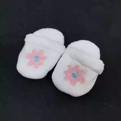 New American Girl Of Today White Terry Pink Flower Spa Slippers Retired • $7.99