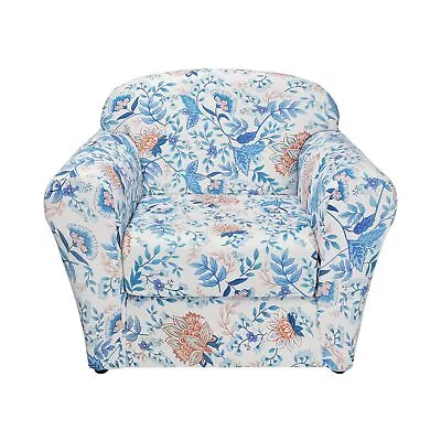 Armchair Slipcover 2 Piece Blue-Leaf Flower Stretch Chair Covers With Separat... • $38.20