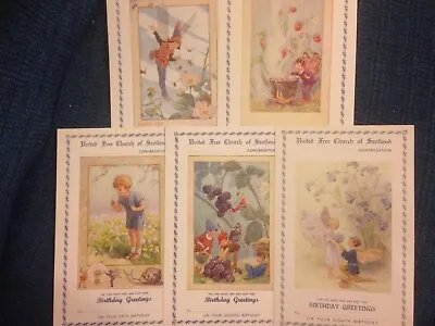 Five Vintage Margaret Tarrant Church Birthday Cards Mint Condition • £10