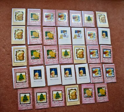 34  VINTAGE HALLMARK UNUSED FOREVER FRIENDS CHRISTMAS CARDS (28 With Envelopes) • £4.50