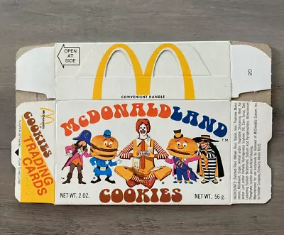 Vintage 1978 McDonaldLand Cookie Box Gobblins Trading Card Empty Flat Box RARE • $50