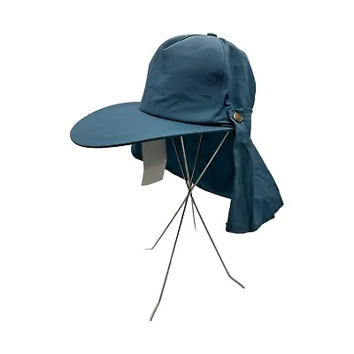 Vintage Woolrich Hat Unisex Blue Nylon Fishing Outdoors Sun Shade Long Bill • $44.99