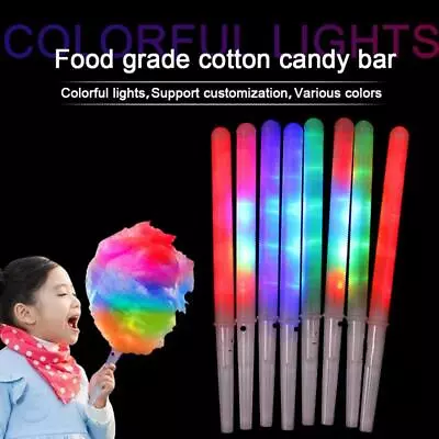 1pcs LED Cotton Candy Cones Colorful Light Up Wands Party Supplies Glowing Stick • £3.43