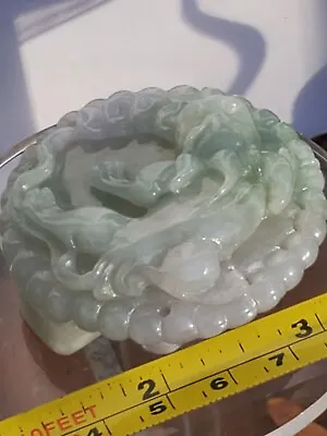 Antique Chinese Carved Jade Dragon Ming Qing Dynasty Jewelry Pendant High Relief • $182.86