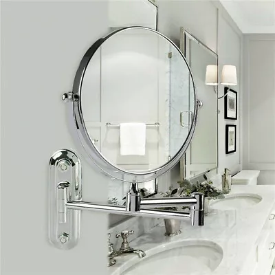 Wall Mounted Extendable Swivel Magnifying Makeup Mirror Shaving Bathroom Mirror  • £18.96