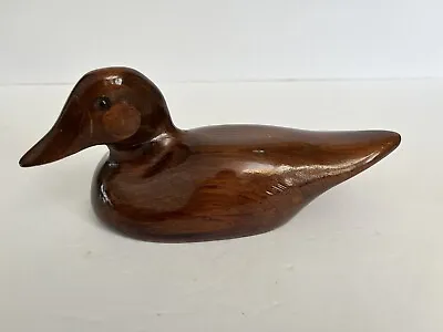 Duck Decoy Glass Eyes H. Edgecomb Wood Carvers Edgecomb Maine 8” X 3” • $10.95