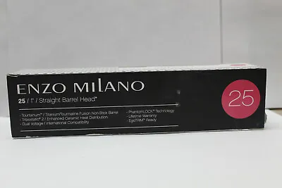 Enzo Milano 25mm / 1  / Dual Voltage Enhanced Ceramic Straight Barrel Head New • $14.99